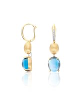 Earrings Nanis Woman Dancing Azure in Yellow Gold Topazio 6 Ct OS24-597 - OS24-597